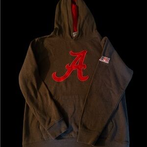 Alabama Stadium Athletics Gray and Red Youth Hoodie